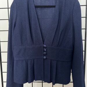 ST. JOHN Navy Blue Skirt Suit